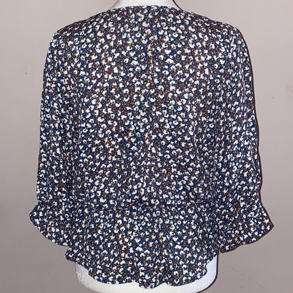 Sienna Sky Floral Peplum 3/4 Sleeve Blouse - Picture 5 of 13